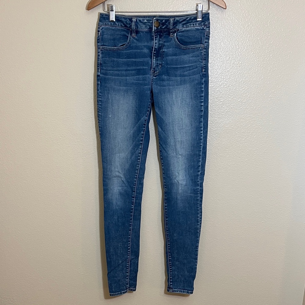 American Eagle Outfitters Hi-Rise Jegging Skinny Blue Denim Jeans